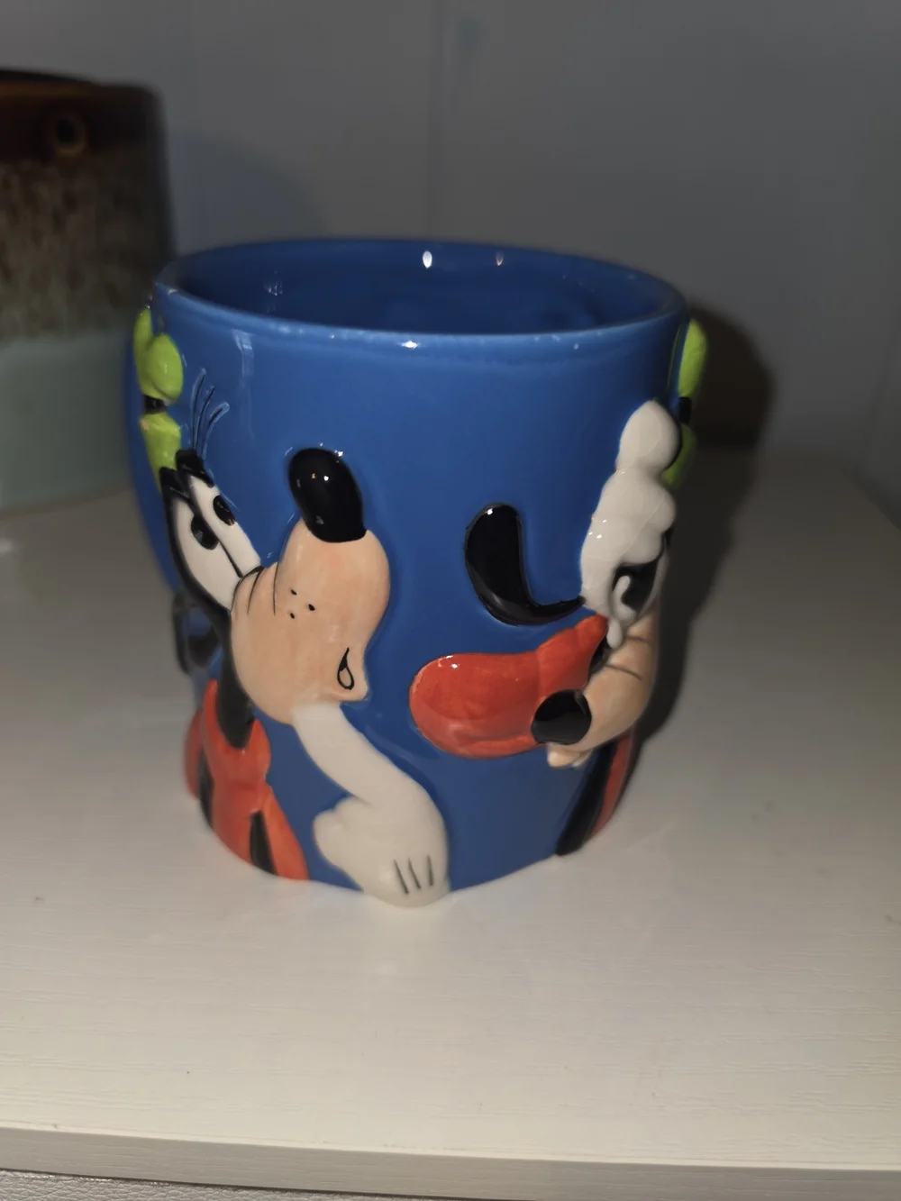 Pepsi Bright Blue Ceramic Character Accent Vase with Red and Cream Details
